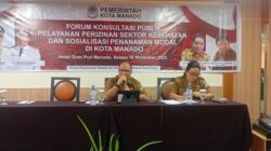 Pemkot Manado Gelar Sosialisasi Pelayanan Perizinan Berusaha Berbasis Risiko